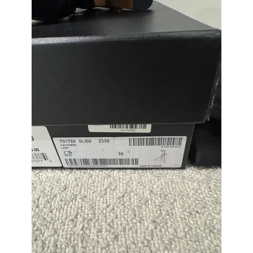 SAINT LAURENT JODIE PLATFORM SANDALS IN SUEDE LAND BNIB 39 - Picture 5 of 11